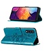 Blauw Vlinder Bookcase Hoesje voor de Samsung Galaxy A50 / A30s