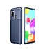Blauw Carbon TPU Hoesje voor de Samsung Galaxy A21s