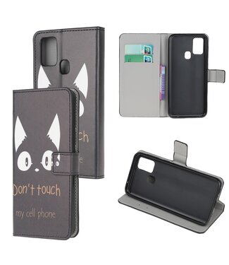 Don't Touch My Phone Bookcase Hoesje Samsung Galaxy A21s