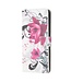 Roze Bloemen Bookcase Hoesje voor de Samsung Galaxy A21s