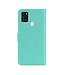 Turquoise Uil Bookcase Hoesje voor de Samsung Galaxy A21s