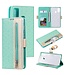 Turquoise Kant en Bloemen Bookcase Hoesje voor de Samsung Galaxy A21s