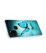 Blauwe Vlinder TPU Hoesje voor de Samsung Galaxy A21s