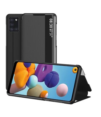 Zwart Venster Bookcase Hoesje Samsung Galaxy A21s