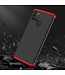 GKK Zwart / Rood Mat Hardcase Hoesje voor de Samsung Galaxy A21s