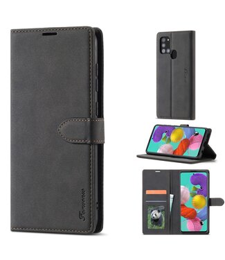 Zwart Wallet Bookcase Hoesje Samsung Galaxy A21s