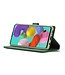 Forwenw Donkergroen Wallet Bookcase Hoesje voor de Samsung Galaxy A21s