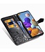 Zwart Mandala Bloem Bookcase Hoesje voor de Samsung Galaxy A21s
