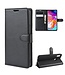 Zwart Litchee Bookcase Hoesje voor de Samsung Galaxy A20s