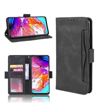 Zwart Pasjeshouder Bookcase Hoesje Samsung Galaxy A20s