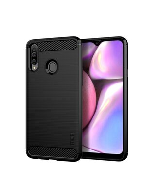 Zwart Carbon TPU Hoesje Samsung Galaxy A20s