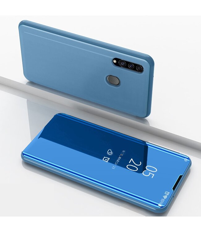 Blauw Spiegel Bookcase Hoesje voor de Samsung Galaxy A20s