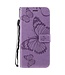 Paars Vlinders Bookcase Hoesje voor de Samsung Galaxy A20s