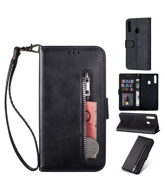 Zwart Portemonnee Bookcase Hoesje Samsung Galaxy A20s