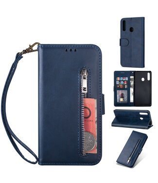 Blauw Portemonnee Bookcase Hoesje Samsung Galaxy A20s