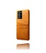 KSQ Oranje Pasjeshouder Faux Lederen Hoesje voor de Samsung Galaxy Note 20