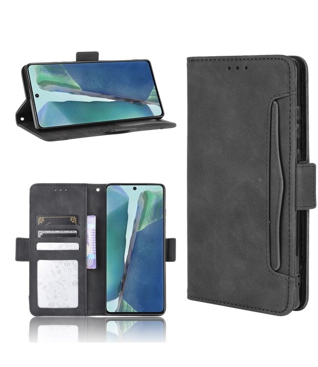 Zwart Pasjeshouder Bookcase Hoesje voor de Samsung Galaxy Note 20