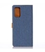 Blauw Stoffen Bookcase Hoesje voor de Samsung Galaxy Note 20