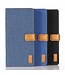 Blauw Stoffen Bookcase Hoesje voor de Samsung Galaxy Note 20