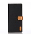 Zwart Stoffen Bookcase Hoesje voor de Samsung Galaxy Note 20