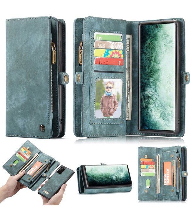 CaseMe Blauw Portemonnee Bookcase Hoesje voor de Samsung Galaxy Note 20