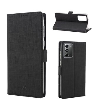Zwart Bookcase Hoesje Samsung Galaxy Note 20