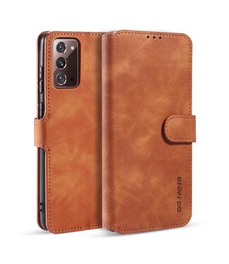 Bruin Wallet Bookcase Hoesje Samsung Galaxy Note 20