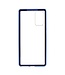 Blauw Metaal + Tempered Glass Hoesje voor de Samsung Galaxy Note 20