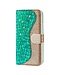 Groen Bling Bling Bookcase Hoesje voor de Samsung Galaxy Note 20