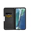 Zwart Litchee Bookcase Hoesje voor de Samsung Galaxy Note 20
