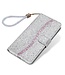 Zilver Glitter Bookcase Hoesje voor de Samsung Galaxy Note 20