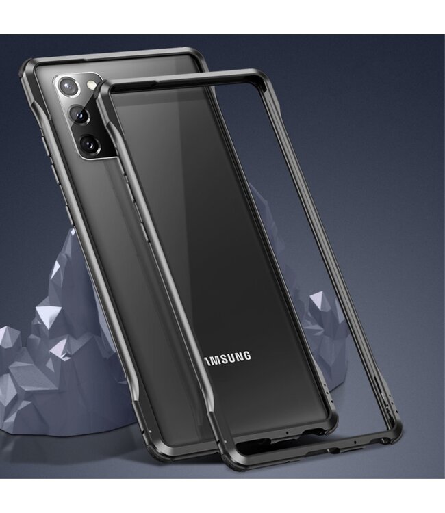 Zwart Shockproof Hardcase Hoesje voor de Samsung Galaxy Note 20