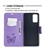 Paars Vlinders Bookcase Hoesje voor de Samsung Galaxy Note 20
