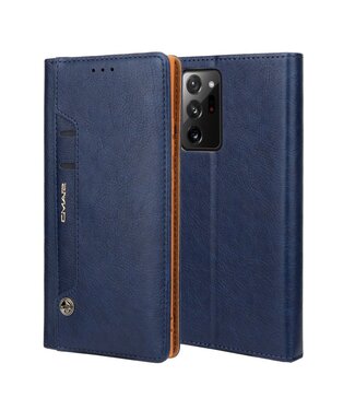 Blauw Pasjeshouder Bookcase Hoesje Samsung Galaxy Note 20