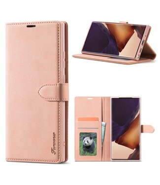 Rosegoud Wallet Bookcase Hoesje Samsung Galaxy Note 20