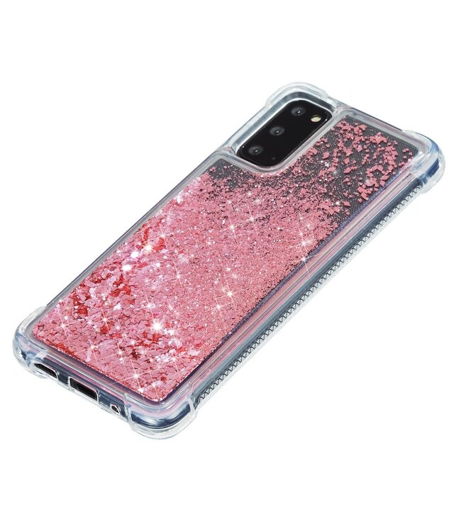 Roze Glitter TPU Hoesje voor de Samsung Galaxy Note 20