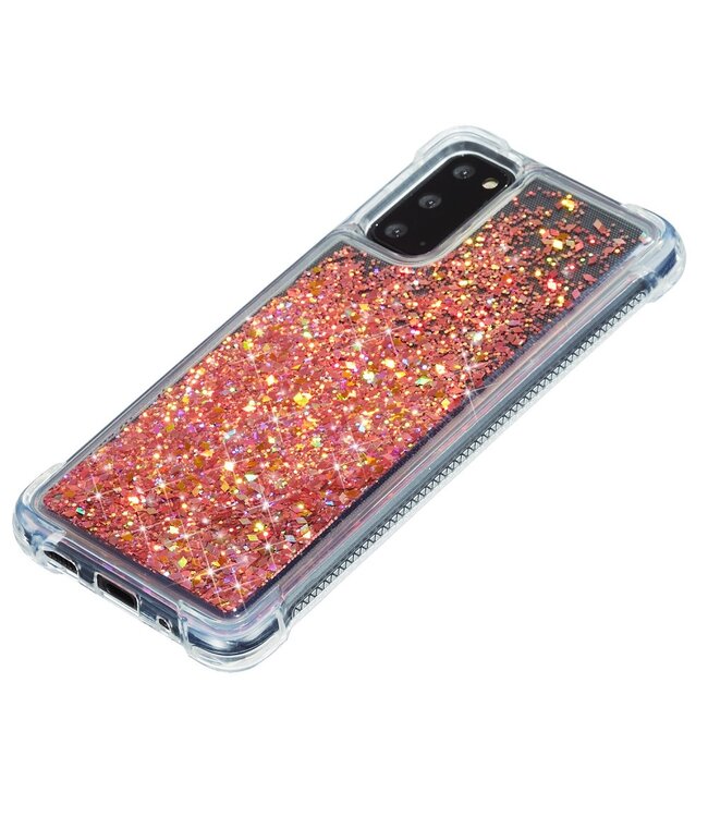 Rood Glitter TPU Hoesje voor de Samsung Galaxy Note 20