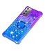 Paars / Blauw Glitter TPU Hoesje voor de Samsung Galaxy Note 20