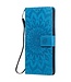 Blauw Zonnebloem Bookcase Hoesje voor de Samsung Galaxy Note 20