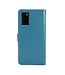 Blauw Vlinder Bookcase Hoesje voor de Samsung Galaxy Note 20