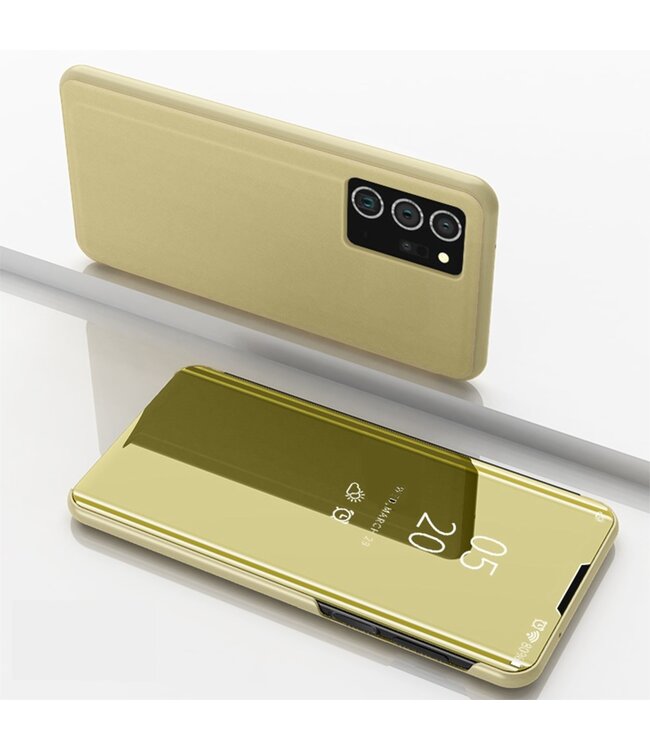 Goud Spiegel Bookcase Hoesje voor de Samsung Galaxy Note 20 Plus