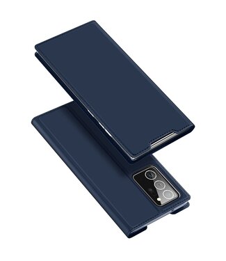 Donkerblauw Bookcase Hoesje Samsung Galaxy Note 20 Ultra