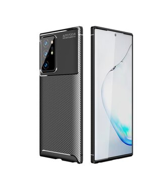 Zwart Carbon TPU Hoesje Samsung Galaxy Note 20 Ultra