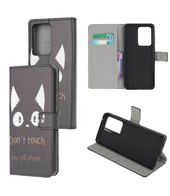 Don't Touch My Phone Bookcase Hoesje voor de Samsung Galaxy Note 20 Ultra