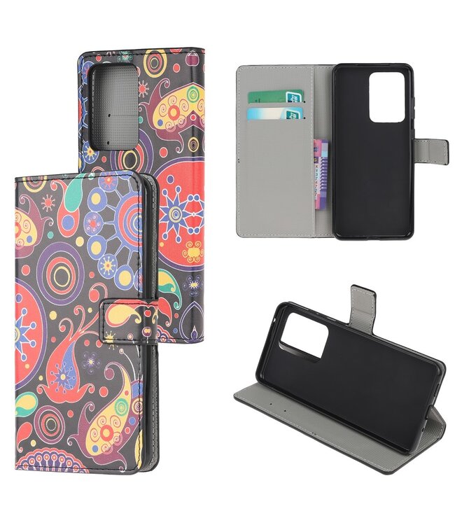 Mooie Patroon Bookcase Hoesje voor de Samsung Galaxy Note 20 Ultra