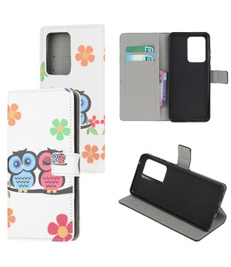 Liefdes Uilen Bookcase Hoesje Samsung Galaxy Note 20 Ultra