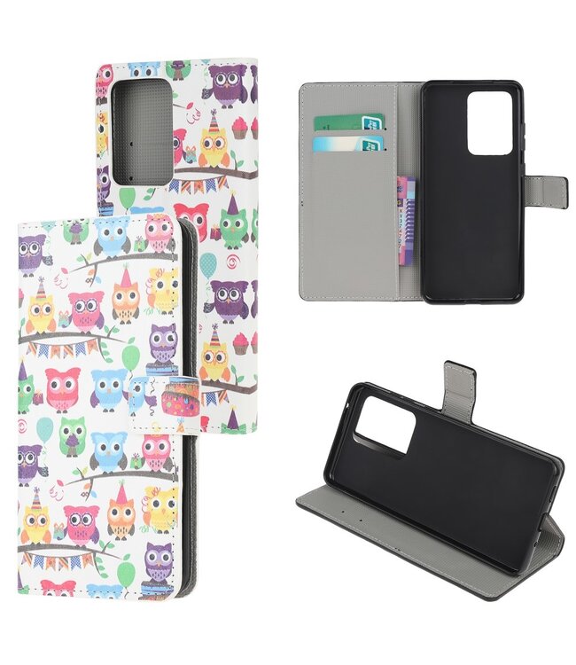 Cute Owl Bookcase Hoesje voor de Samsung Galaxy Note 20 Ultra