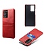 Rood Pasjeshouder Faux Lederen Hoesje voor de Samsung Galaxy Note 20 Ultra