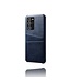 Blauw Pasjeshouder Faux Lederen Hoesje voor de Samsung Galaxy Note 20 Ultra