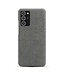 KSQ Grijs Stoffen Hardcase Hoesje voor de Samsung Galaxy Note 20 Ultra